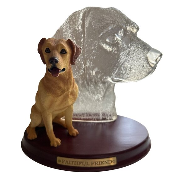 Vintage Faithful Friend Labs Loved & Loving Bradford Exchange Dog Figurine - Picture 1 of 6
